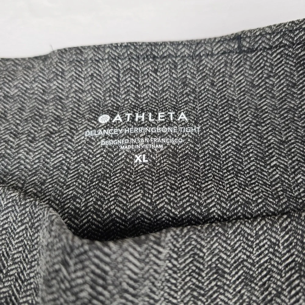 Athleta Delancey Herringbone Tights Pants Women's XL High Waisted Athletic‎